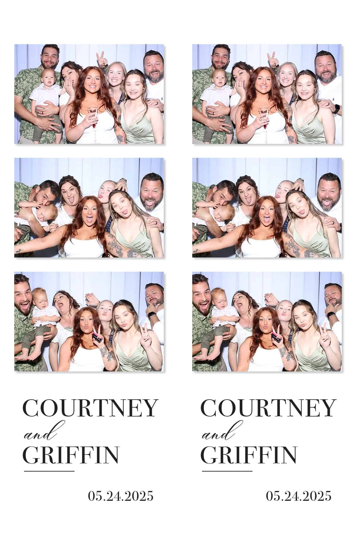 Wedding photo-strip design example from a Viewso fulfillment partner